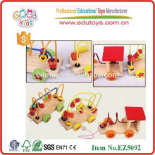 Nouveau jouet de voiture design pour enfants OEM jouets en bois de perles pour enfants EZ5092